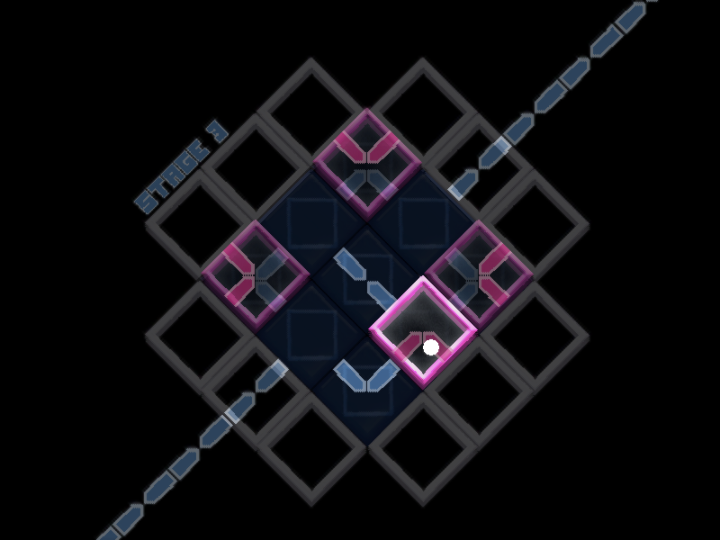 ゲーム説明にほとんど文字を用いないで、サイバーな世界を赤と青で描く雰囲気も本作の魅力だ