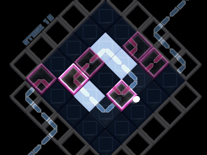 ゲーム説明にほとんど文字を用いないで、サイバーな世界を赤と青で描く雰囲気も本作の魅力だ