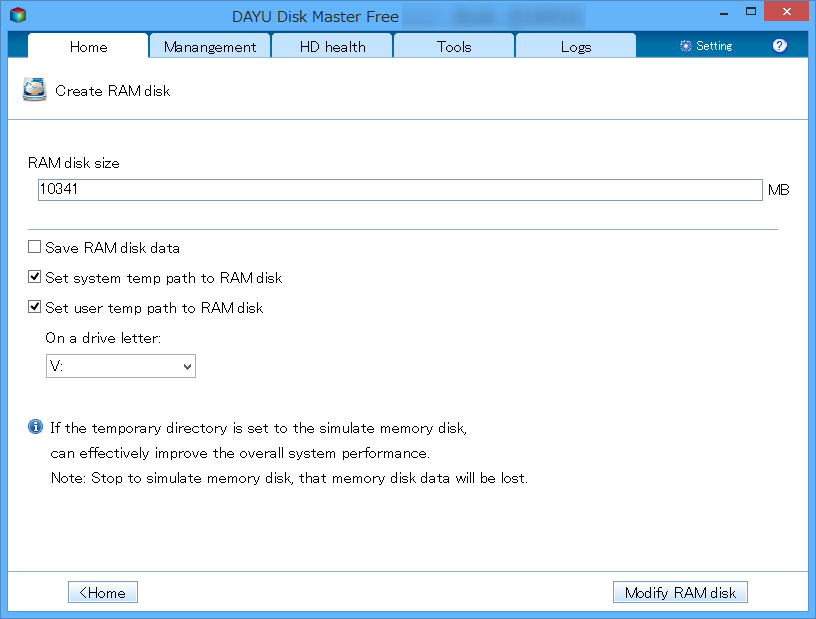 “RAMディスク”の作成