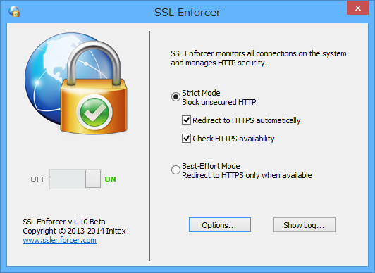 「SSL Enforcer」v1.10 Beta