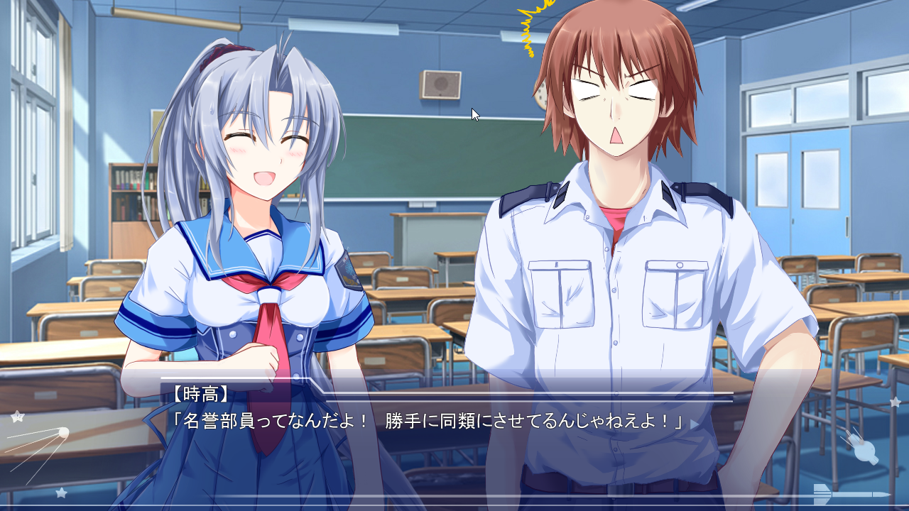 何かと世話焼きの“楢原あやめ”（左）と、与一達の無茶のとばっちりを受けてばかりで文句を言いつつも、何だかんだで付き合いのいい“北条時高”（右）
