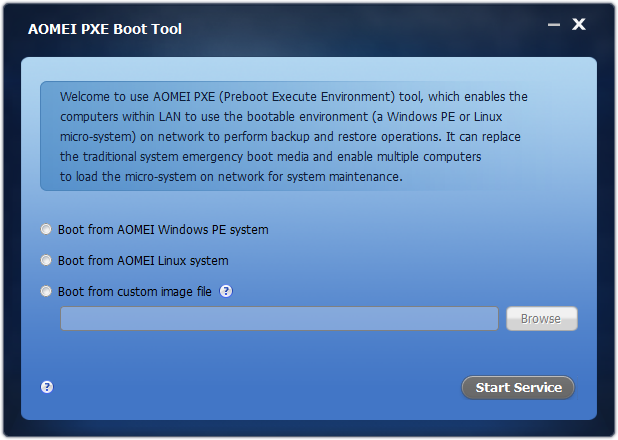 “AOMEI PXE Boot Tool”