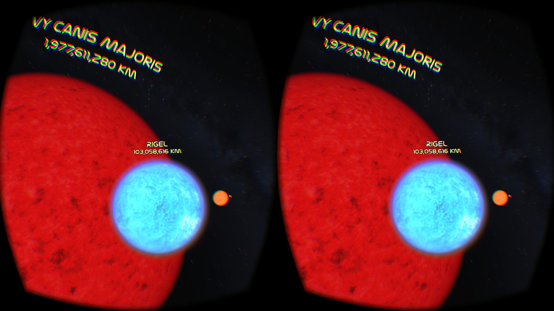太陽をはるかに上回る恒星が現れる。このスケール感だ