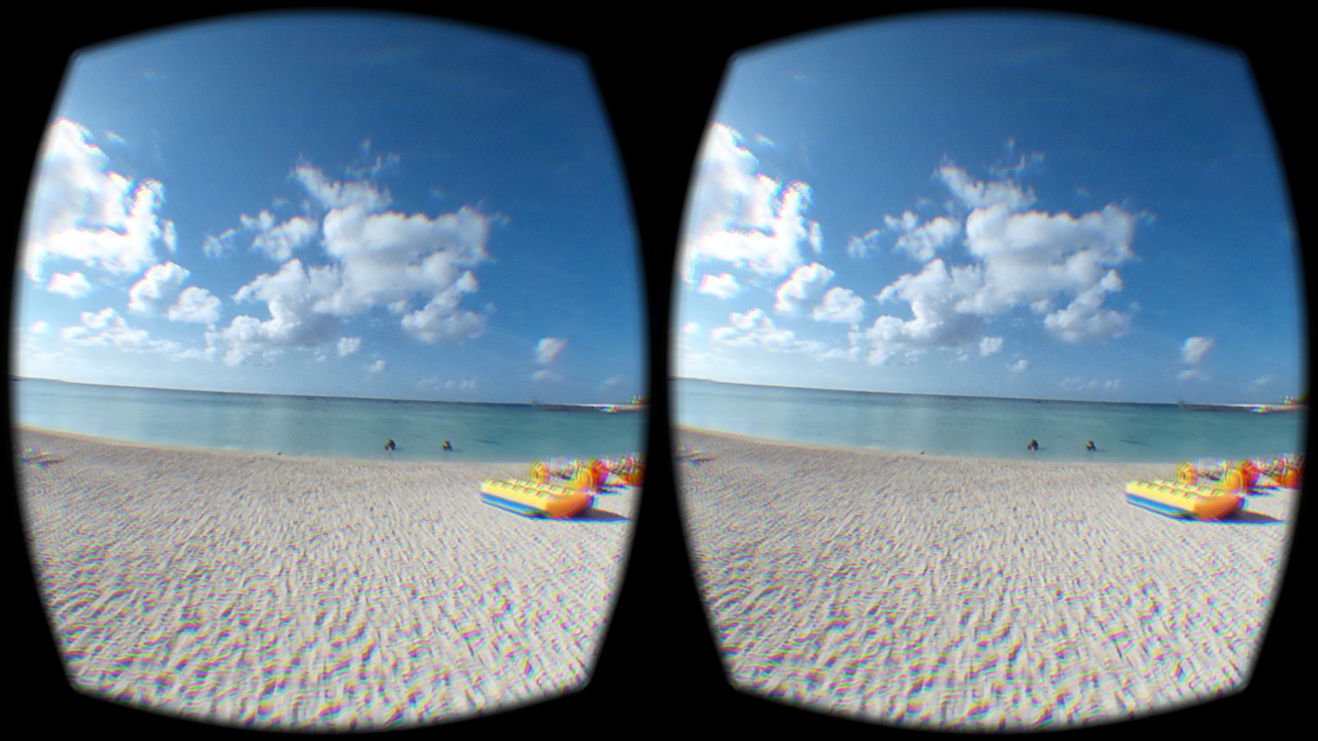 THETAを使って沖縄のビーチで撮影した全天周画像を取り込んでみた