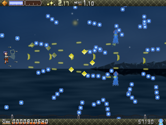 横スクロールの弾幕シューティングゲーム