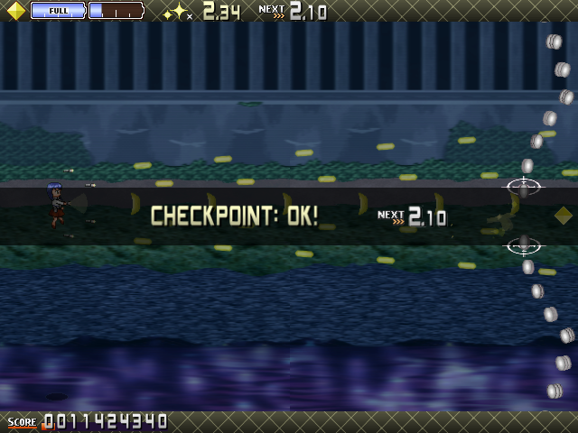 チェックポイント通過時にポジティブ度が指定された値を超えていれば先へ進める