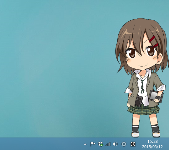 デスクトップ上に“プロ生ちゃん”を表示することも