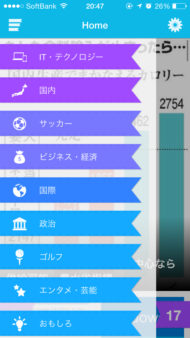 はじめはジャンルリボンがみんな青色だが、使い込むにしたがって興味のあるジャンルが赤色になっていく
