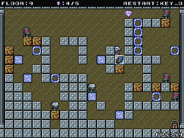 凍らせた敵も足場になる。動く敵は凍らせる位置も重要