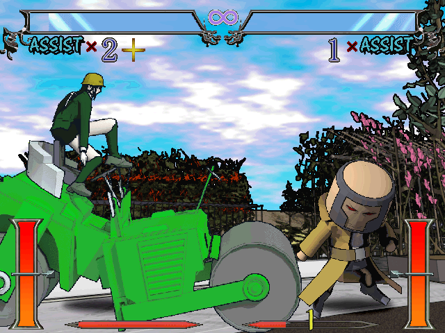 武装ロードローラーを操る女学生と、GUNMA線によって自我に目覚めたキノコ達の戦い