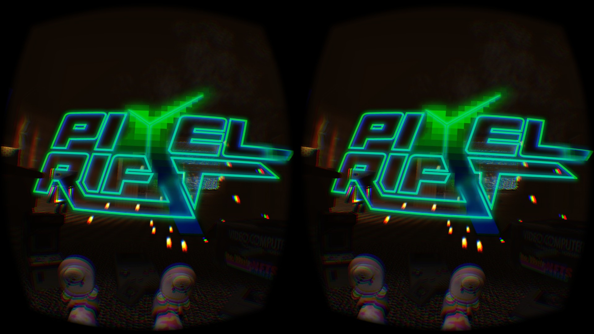 メニュー画面で飛び出してくるロゴ