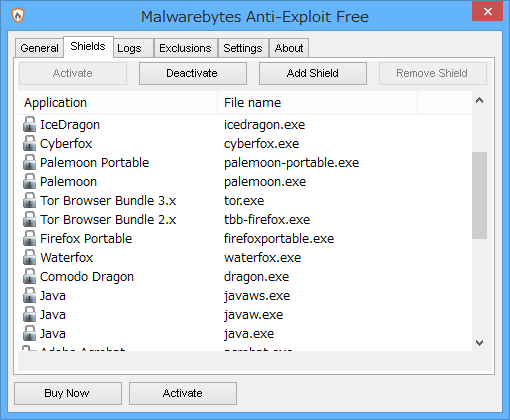 初期状態で保護対象となるWebブラウザーを拡充