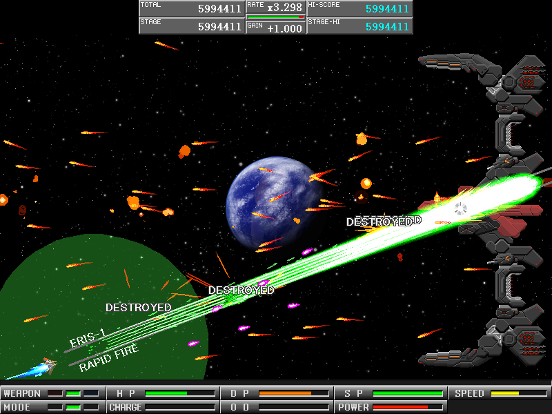 溜めてから放つチャージショットはノーマルショットより格段に威力が高い