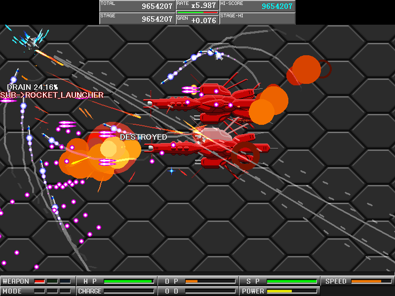 “Trial Mode”はひたすら敵を倒していくスコアアタックモード。“Stage Mode”が終わってからのプレイがお勧め