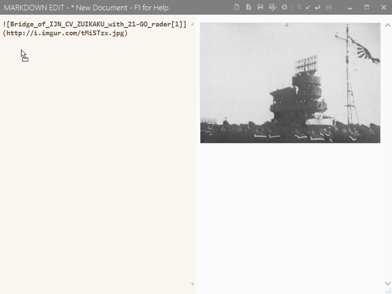 画像ファイルのドラッグ＆ドロップで“imgur”へアップロードしてドキュメントにタグを挿入
