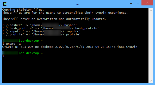 「Cygwin」v2.0.0-1