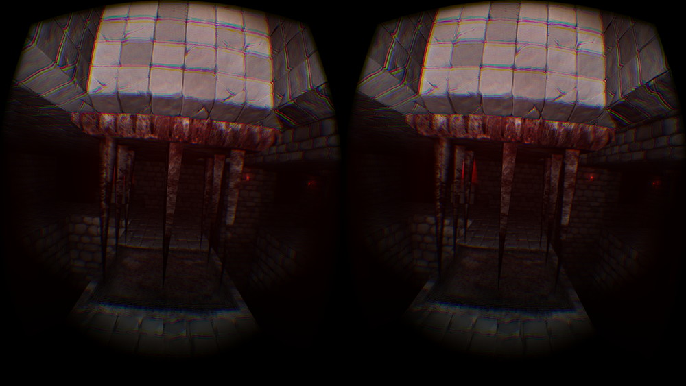 針天井を避けながら進んでいく