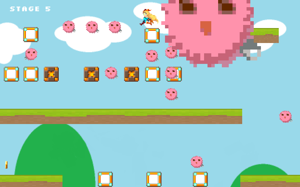 ユニティちゃんがコイン集めに挑戦。さまざまな仕掛けをひたすら避けて進んでいく