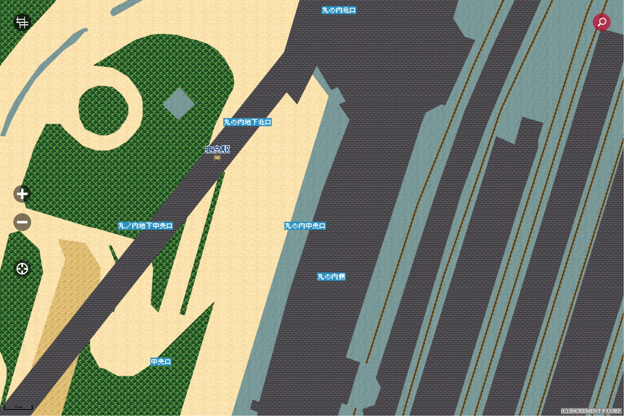 詳細地図の縮尺が2段階追加（RPGモード）