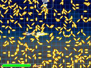 見た目はシューティングゲームだが、ブレードによる近接戦闘が基本。敵を斬り倒して進む爽快感が魅力の作品