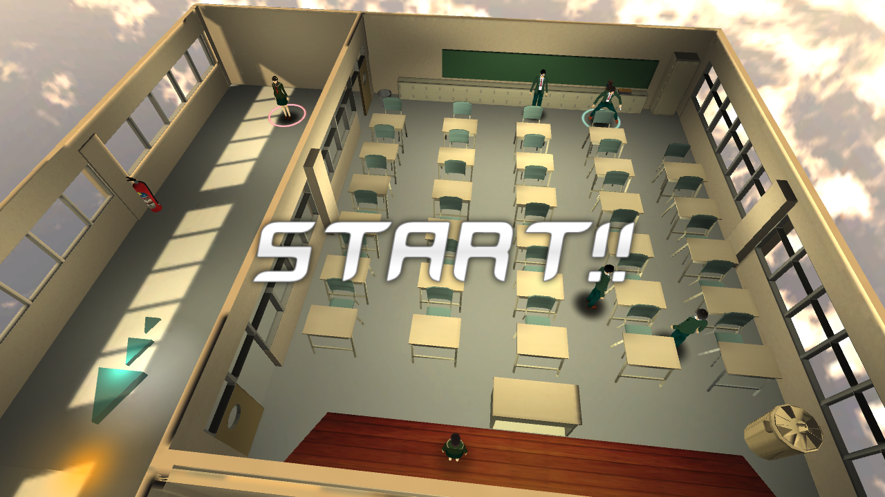 相手や他の生徒を避けてラブレターを届ける。アクション的には隠れるより逃げ切るという感じ