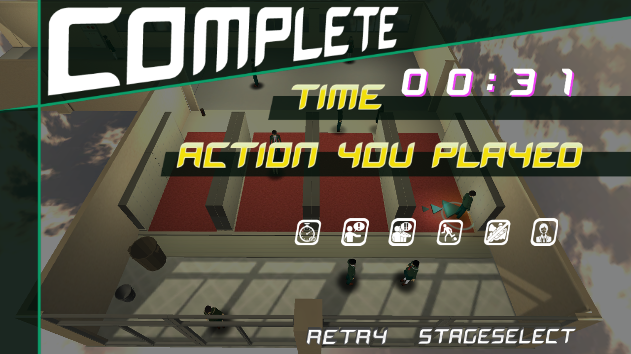 相手や他の生徒を避けてラブレターを届ける。アクション的には隠れるより逃げ切るという感じ