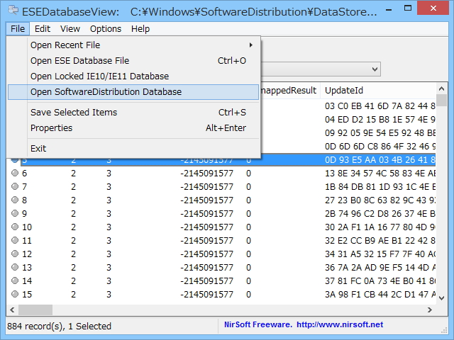 「ESEDatabaseView」v1.31