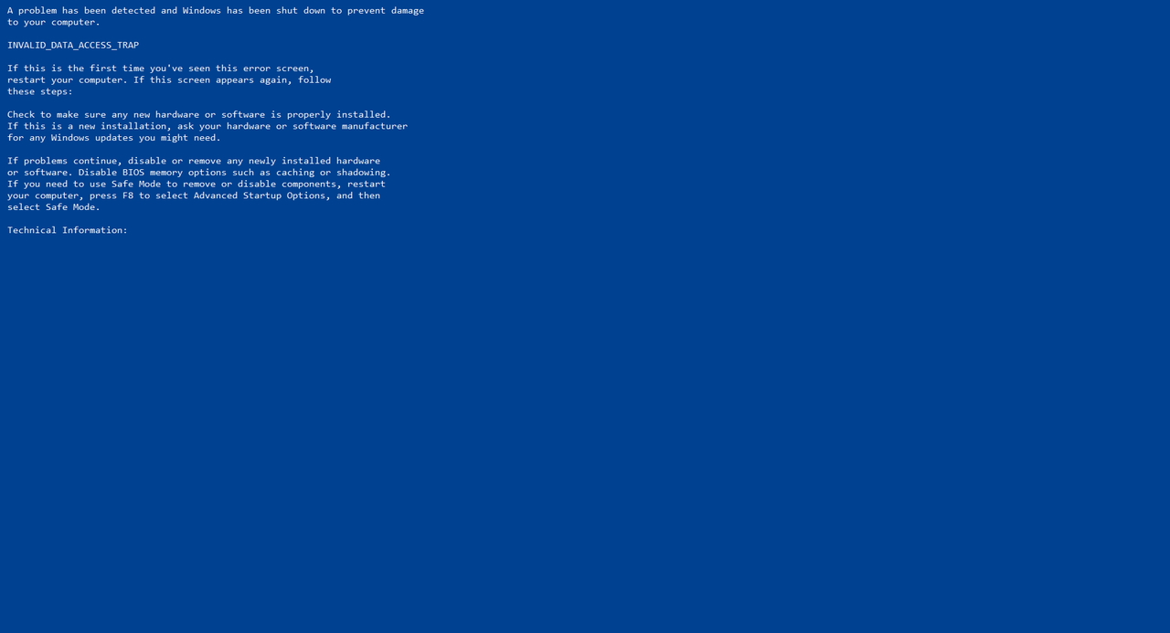 “ブルースクリーン（BSOD）”を再現
