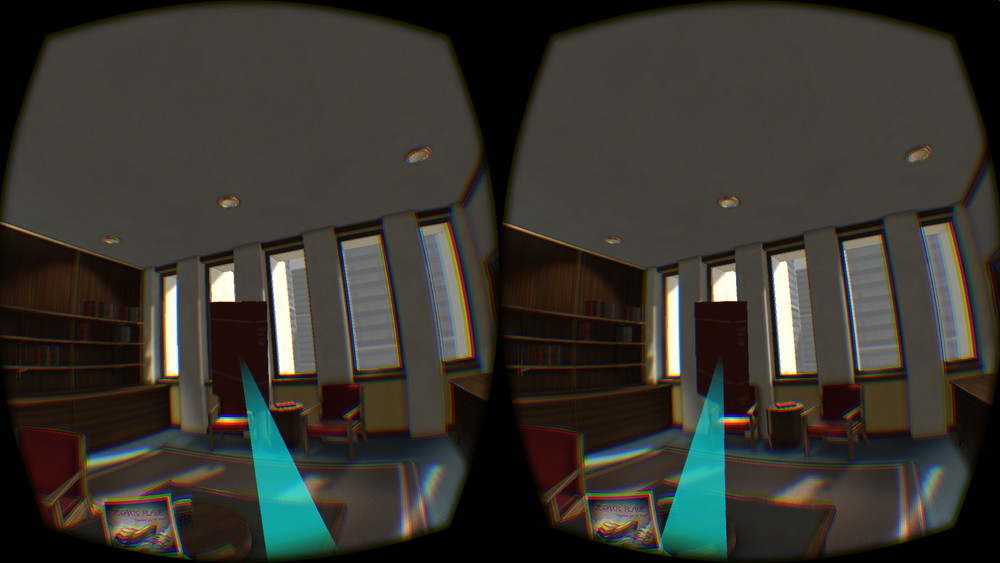 遠くの物も。そしてそのまま右クリックして手を話すと空中に固定