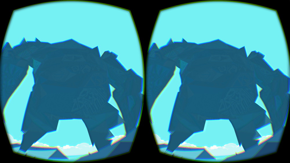 ゆっくりと歩いて現れる巨人。かなり巨大に描かれており圧倒的なスケールだ