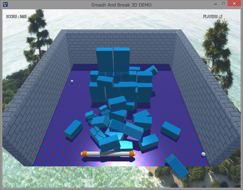 下のブロックの崩れ方によって上のブロックは崩れ方が異なる