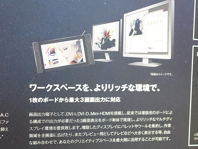 3枚のマルチモニターに対応