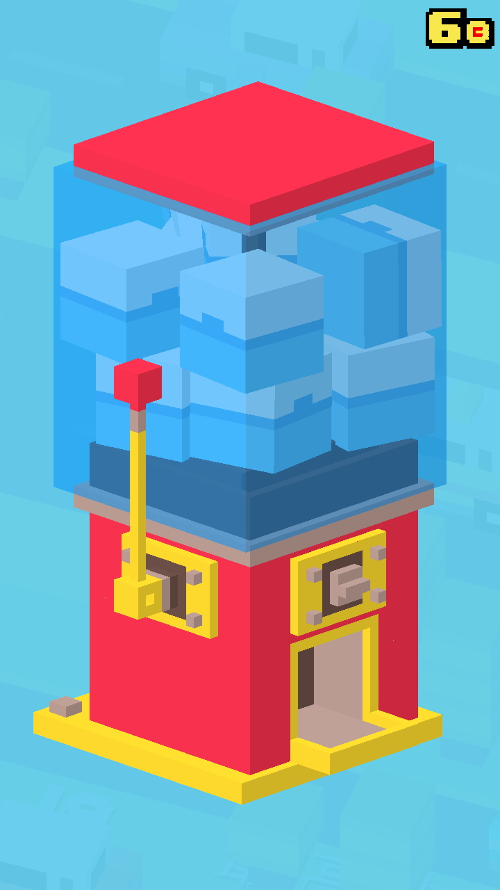 コインを集めると、カプセル自動販売機で新しいキャラをゲットすることが可能