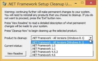 「.NET Framework Cleanup Tool」
