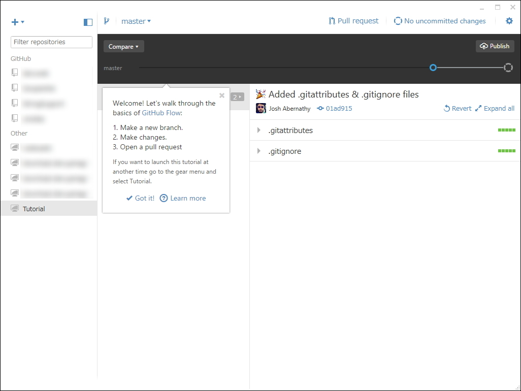 「GitHub Desktop」v3.0.3.1