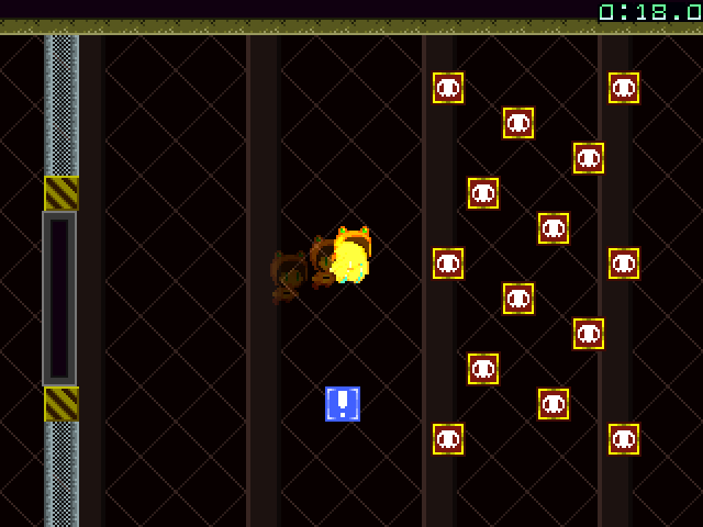 壁を蹴った時の加速が気持ちよくもあり、操作の難しさが悩ましくもある。繰り返し挑戦して体で覚えるタイプのゲーム