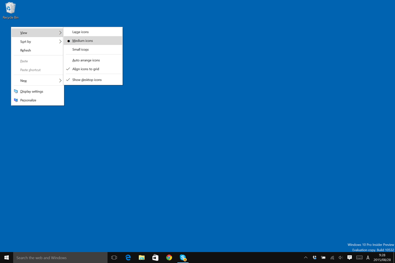 Build 10532の右クリックメニュー