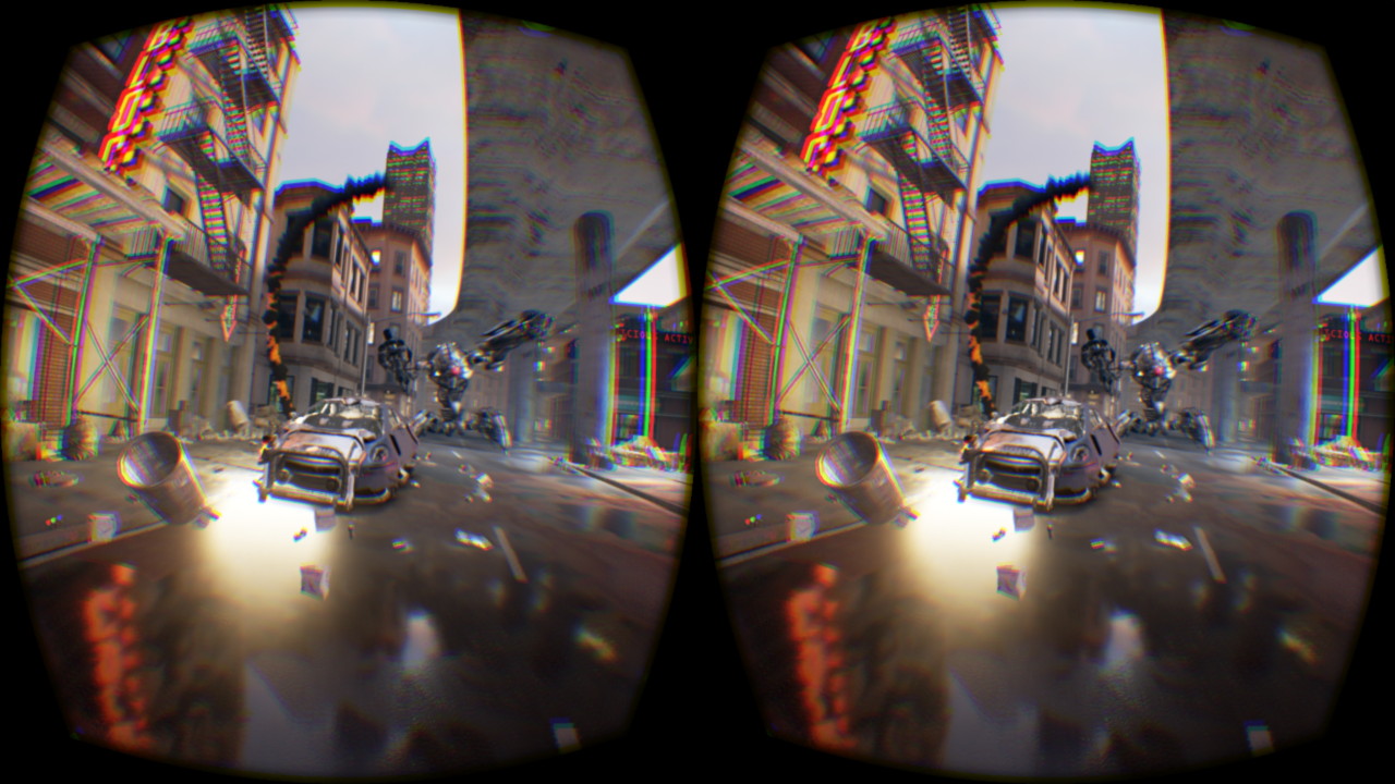 ミサイルが着弾し、地面が波打つ