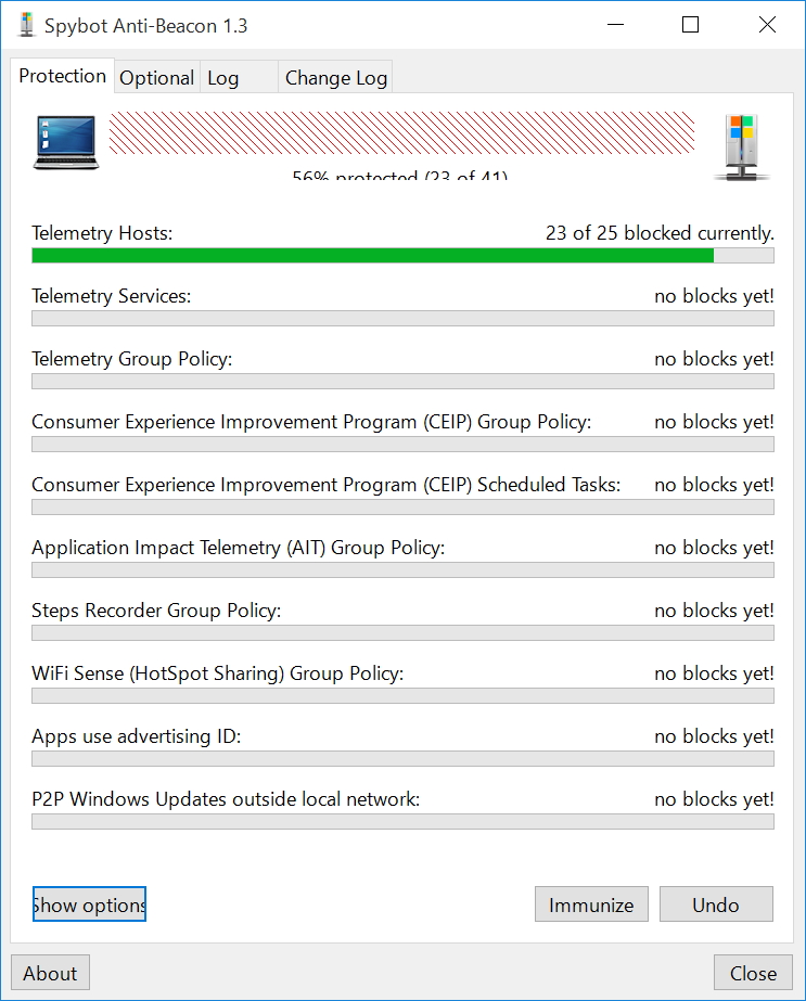 「Spybot Anti-Beacon」v1.3
