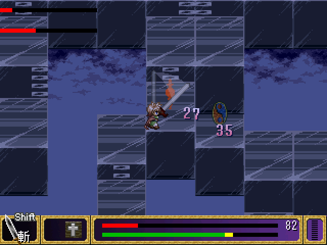 3つの武器を使い分けながら進むアクションバトル