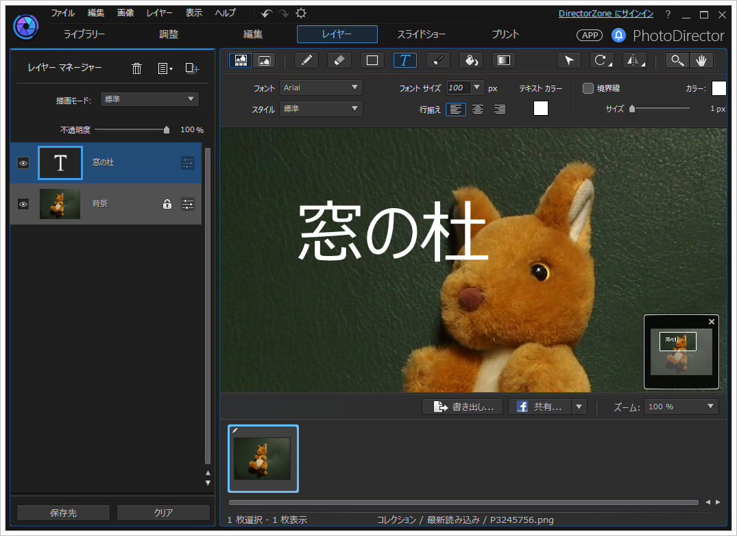 最大100枚ものレイヤーを重ねることが可能