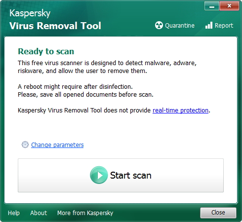 「Kaspersky Virus Removal Tool 2015」