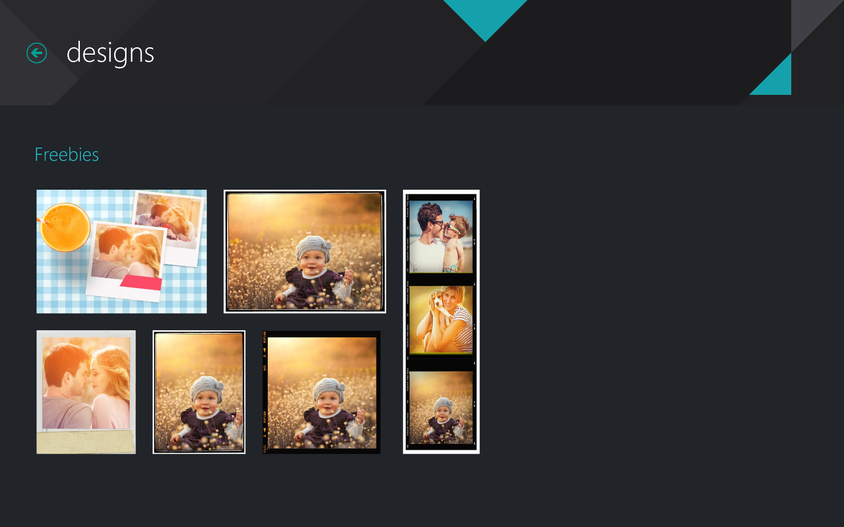 凝ったテンプレートが用意されている“designs”