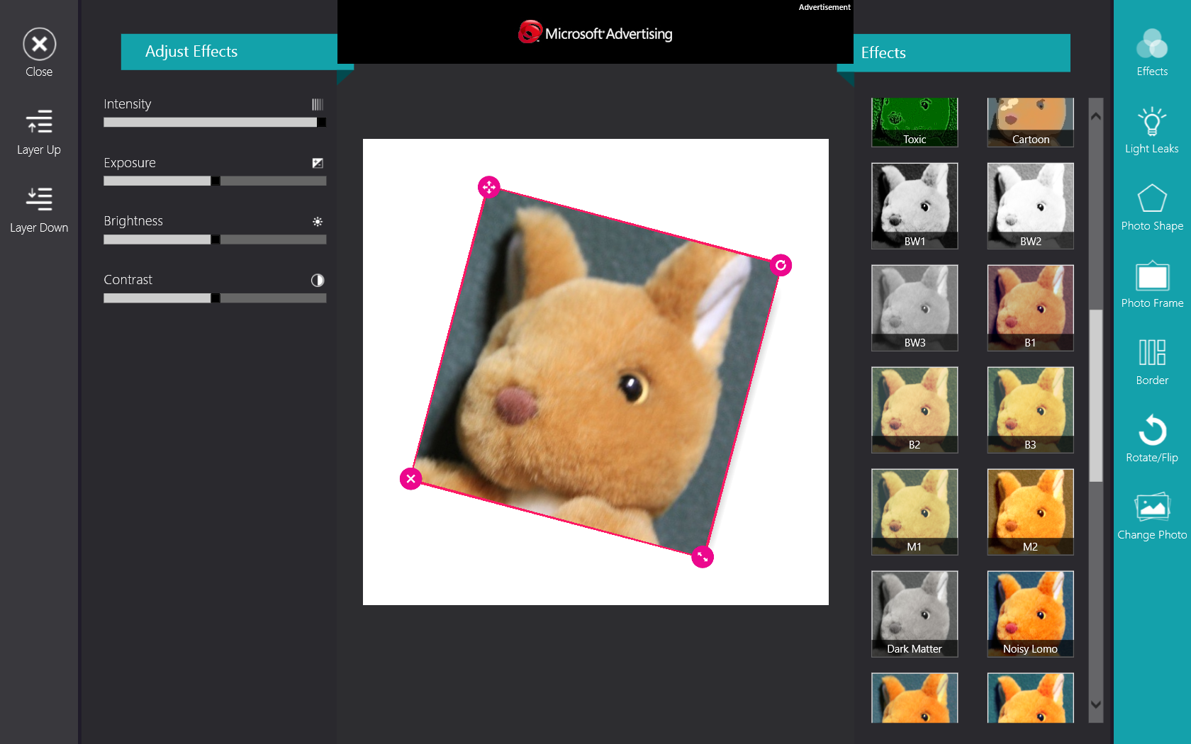 簡単に色彩を変化させて楽しめる