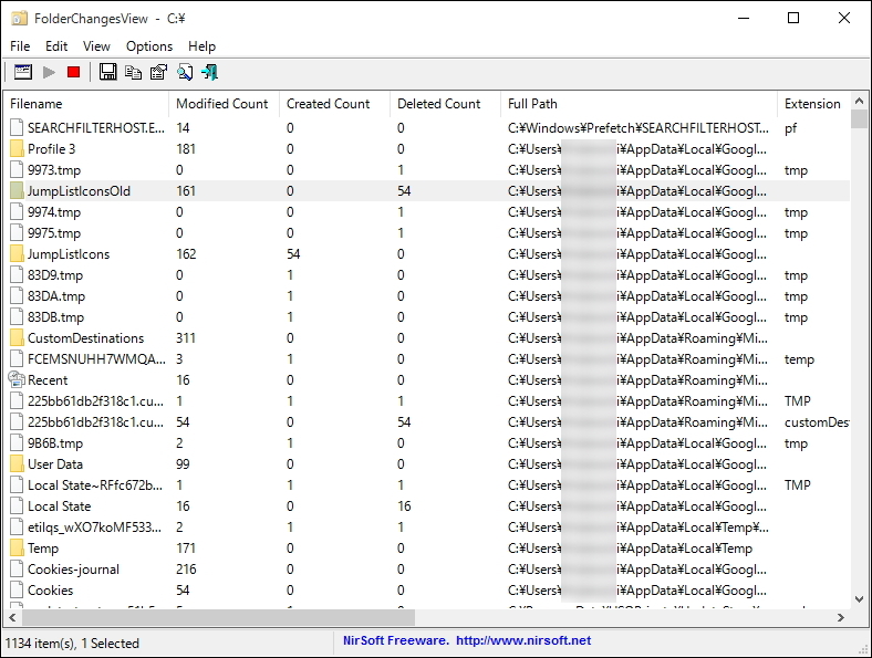 「FolderChangesView」v1.80