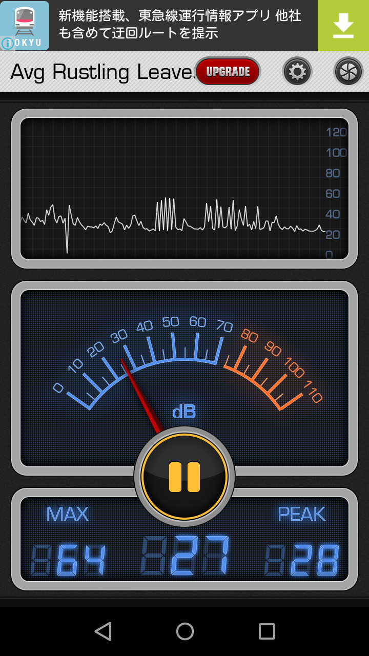 周囲の騒音レベルをデシベル単位で測定でき、推移のデータをメール送信できる