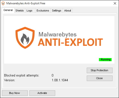 「Malwarebytes Anti-Exploit」v1.08.1.1044