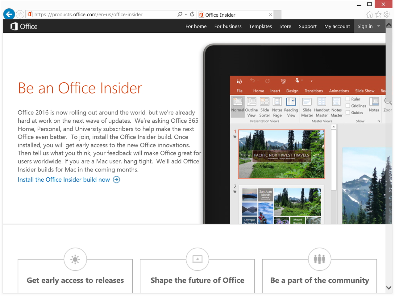 “Office Insider”のWebサイト