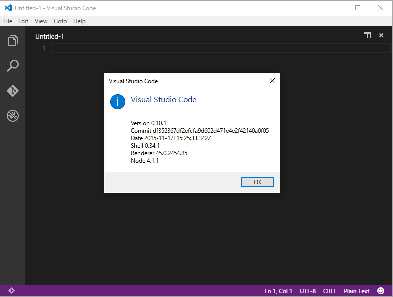 「Visual Studio Code」v0.10.1