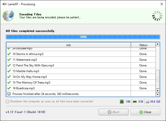 複数のファイルをマルチスレッドで同時に処理することが可能
